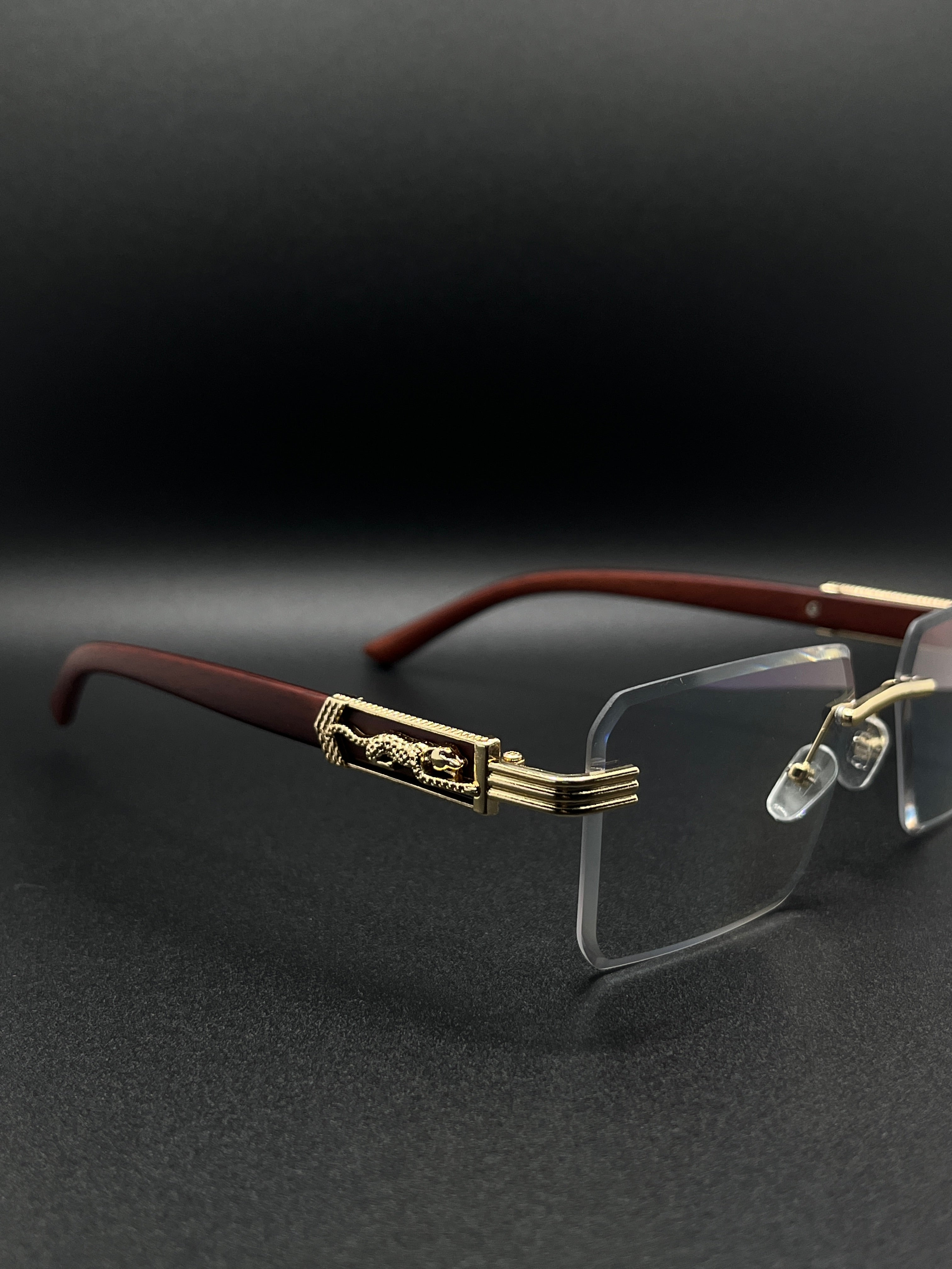 Gold Accents and Rosewood 5 in one Glasses