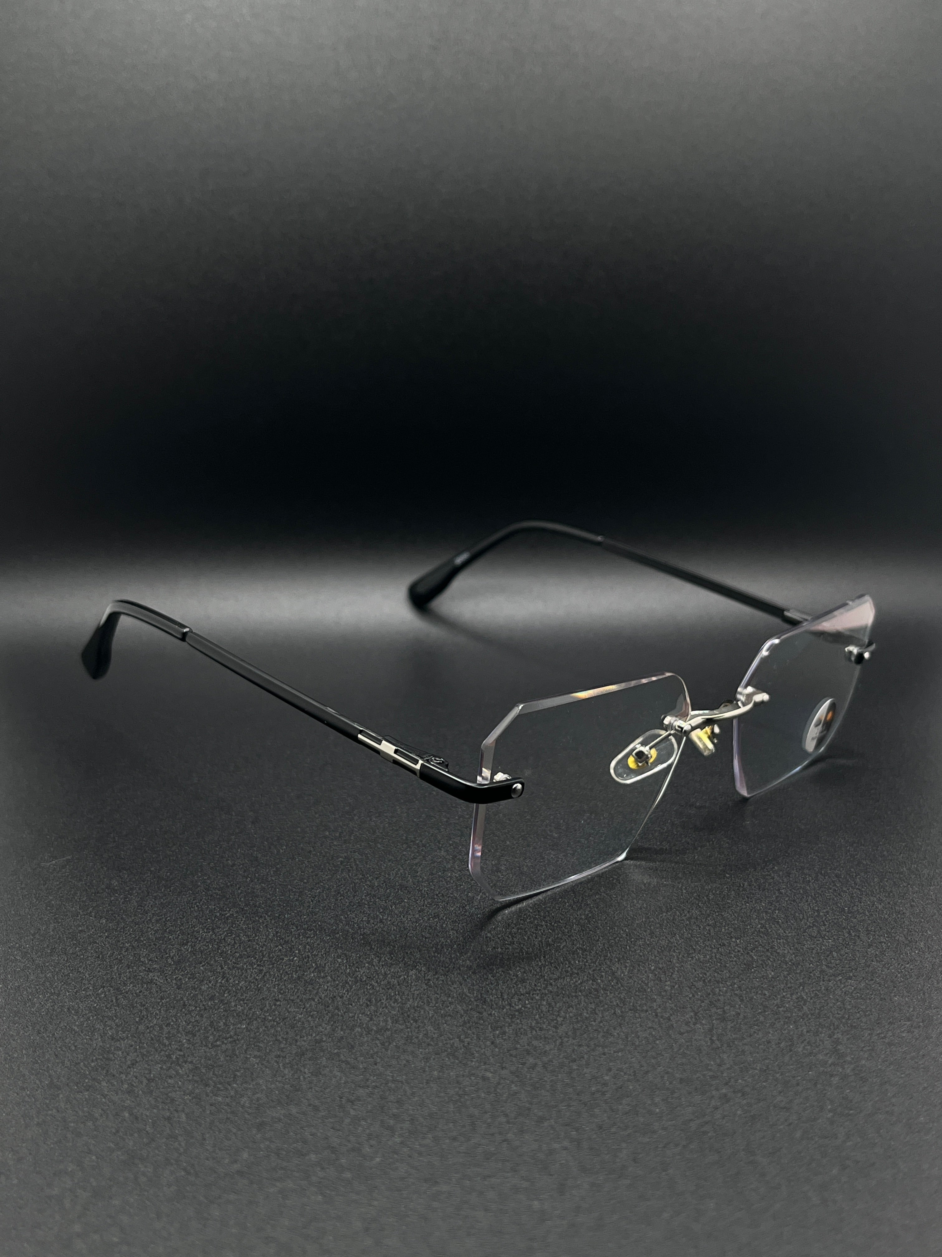 Rimless Geometric Hexagon Photochromic Glasses 4 in one