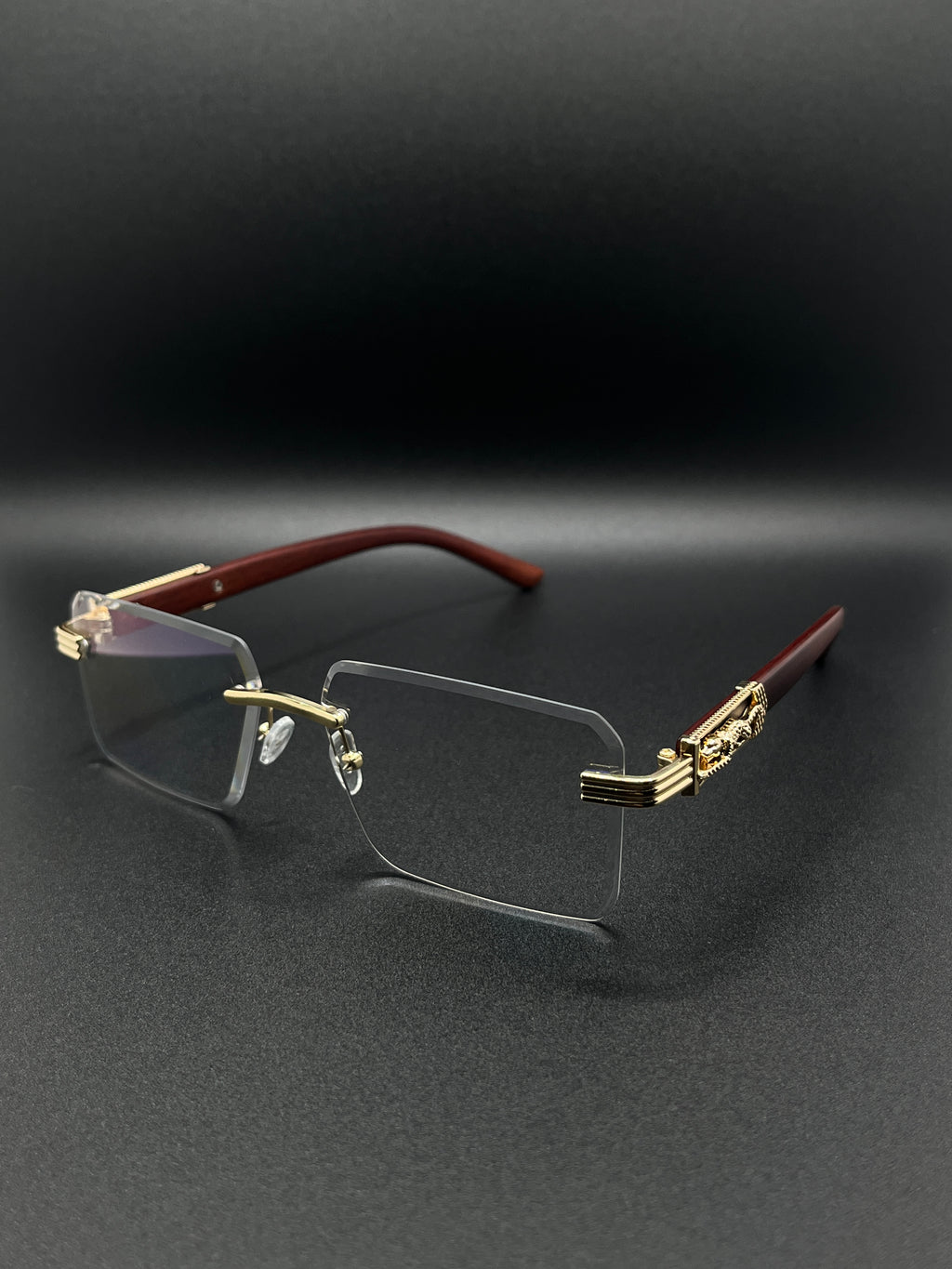 Gold Accents and Rosewood 5 in one Glasses