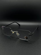 Rimless Geometric Hexagon Photochromic Glasses 4 in one