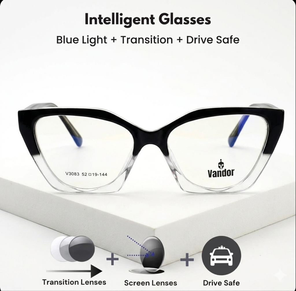 Cat Eye Bold Frame + Intelligent Glass