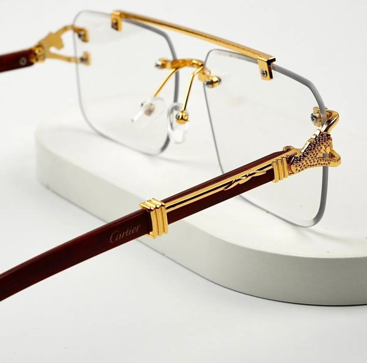 Rimless Rectangle Photochromic 5 in one glasses