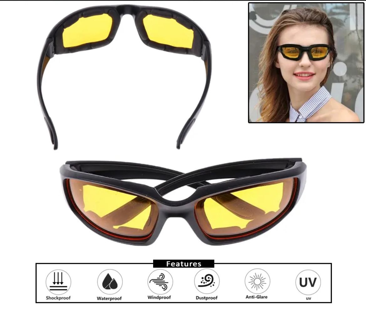 HD Yellow Lens Night Vision Driving Glasses – Anti-Glare Tech